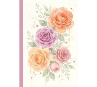Watercolor Rose Bouquet Composition Notebook: 6 x 9", 120 Pages, College Ruled, Elegant Journal for Women with a Soft Painted Blossom Design for Note-Taking, Planning, and Personal Writing