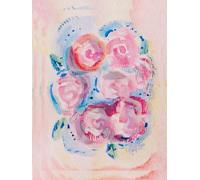 Watercolor Roses, Star-Detailed, 8x11 Page, Hardcover Journal, Art Pad, Sketchbook, Drawing Book: Created With Hand-Drawn Art By: Artist Mary Elisabeth Linder @ MaryEMade