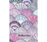 Watercolor Seashell Pattern Notebook 6×9: Elegant Fan Shell Design for Writing, Planning & Creativity
