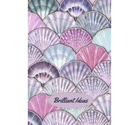 Watercolor Seashell Pattern Notebook 6×9: Elegant Fan Shell Design for Writing, Planning & Creativity