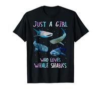 Watercolor Shark Ocean Just A Girl Who Loves Whale Sharks Camiseta
