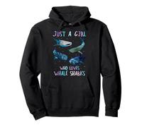 Watercolor Shark Ocean Just A Girl Who Loves Whale Sharks Sudadera con Capucha