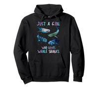 Watercolor Shark Ocean Just A Girl Who Loves Whale Sharks Sudadera con Capucha