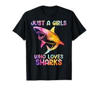 Watercolor Shark Sea Ocean Fish Just a girl who loves sharks Camiseta