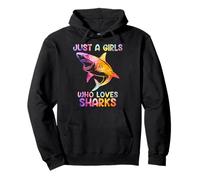 Watercolor Shark Sea Ocean Fish Just a girl who loves sharks Sudadera con Capucha