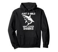 Watercolor Shark Sea Ocean Fish Just a girl who loves sharks Sudadera con Capucha