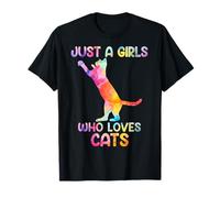 Watercolor Soloful Pet Cat Kitten just a girl who loves cats Camiseta