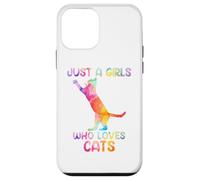 Watercolor Soloful Pet Cat Kitten just a girl who loves cats Carcasa para iPhone 12 mini