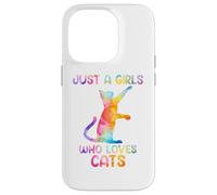 Watercolor Soloful Pet Cat Kitten just a girl who loves cats Carcasa para iPhone 14 Pro