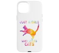 Watercolor Soloful Pet Cat Kitten just a girl who loves cats Carcasa para iPhone 15 Plus