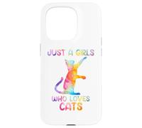 Watercolor Soloful Pet Cat Kitten just a girl who loves cats Carcasa para iPhone 15 Pro