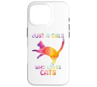 Watercolor Soloful Pet Cat Kitten just a girl who loves cats Carcasa para iPhone 16 Pro