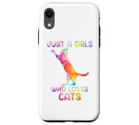 Watercolor Soloful Pet Cat Kitten just a girl who loves cats Carcasa para iPhone XR