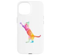 Watercolor Soloful Pet Cat Kitten With Watercolor Cat Carcasa para iPhone 15