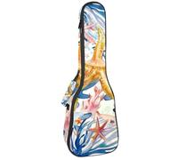 Watercolor Splash - Funda acolchada para ukelele de concierto de 58 cm, impermeable y duradera, Multicolor 05, 25.9x9x3.1in/66x23x8cm, Organizador de bolsas