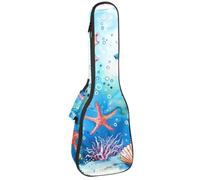 Watercolor Splash - Funda acolchada para ukelele de concierto de 58 cm, impermeable y duradera, Multicolor 01, 25.9x9x3.1in/66x23x8cm, Organizador de bolsas