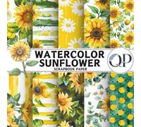 Watercolor Sunflower Scrapbook Paper: 8.5x8.5, Double-Sided Decorative Watercolor Sunflower Pages for Scrapbooking, Decoupage, DIY, Paper for Junk Journaling, Wrapping Paper