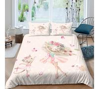 watercolor whimsical style Funda de Edredón Microfibra 3 Piezas Impresión 3D Cierre de acuarela whimsical estilo Funda Edredon Fundas de Almohada Antibacteriana Lavables for familia King（220x240cm）