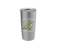 Watercolor Womens Just A Girl Who Loves Sea Turtles Lover Vaso térmico de acero inoxidable de doble pared