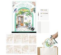 Watercolor Workbook - 3 Fold Portable Painting Book for Beginners Artists | Professional Art Practice Pad with Thick Paper Pages, Compact Travel Sketcher Resource for Home School Relaxation Gift