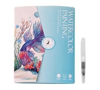 Watercolor Workbook, Beginner-Friendly Creative Water Color Book, Enhance Skills, Apply Easily, Includes 12-Color Paint Set and Brush for Artistic Painting and Coloring All Ages, 19x14.4cm