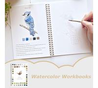 Watercolor Workbook, Beginner-Friendly Water Color Painting Workbook, Effortlessly Start Painting, Portable Watercolor Art Drawing Book for Adults, Children, Teens, Drawing Lovers