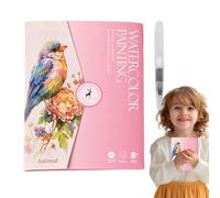 Watercolor Workbook, Creative Painting And Coloring Book, Beginner-Friendly Watercolor Guide, Artistic Practice Set With 12-Color Paint And Brush Ideal para todos los niveles de habilidad