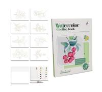 Watercolor Workbook - Tri-fold Relaxing Painting Sketchbook