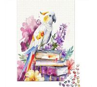 WatercolorParrot Rompecabezas BookArt 1000 Piezas de Papel Reciclado Adultos Y Mayores De 12 Años para Adultos Educativo y Desafiante 52x38cm/1000pcs