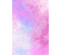 Watercolour Style Purple, Blue and White With Speckles 50 Watermark Blank Page Notebook/Journal