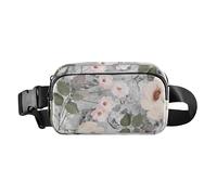 Watercolur - Bolsa cruzada industrial floral de moda para hombres y mujeres, bolsa deportiva impermeable con correa ajustable para entrenamiento, correr, senderismo, Watercolur Floral Industrial,