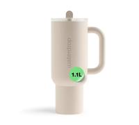 waterdrop® Botella Agua Acero Inoxidable 1.1 Litros - Thermo Conserva el Frío 12 Horas - con Pajita - Taza Térmica - Botella Térmica - Vaso Térmico Sin BPA