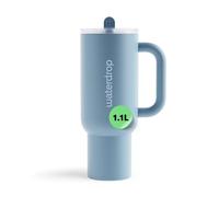 waterdrop® Botella Agua Acero Inoxidable 1.1 Litros - Thermo Conserva el Frío 12 Horas - con Pajita - Taza Térmica - Botella Térmica - Vaso Térmico Sin BPA