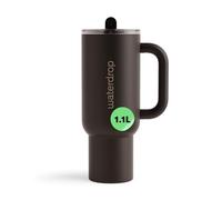 waterdrop® Botella Agua Acero Inoxidable 1.1 Litros - Thermo Conserva el Frío 12 Horas - con Pajita - Taza Térmica - Botella Térmica - Vaso Térmico Sin BPA