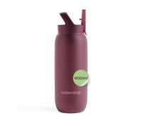 waterdrop® Botella Agua Acero Inoxidable 600 ml, Con Pajita, Termo Doble Pared: 24h Frio - 100% Hermética, Segura - Sin BPA: Para Niños. Botella Térmica Gimnasio, Water Bottle, Thermo, Cantimplora