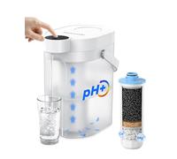 Waterdrop Filtro de agua alcalina recargable, 3,5 l, 6 niveles, jarra de agua instantánea eléctrica, agua alcalina mineralizada, filtro de agua portátil, reduce TDS