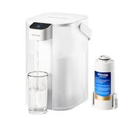 Waterdrop Jarra de filtro de agua eléctrica instantánea, 3,5 l, 3 meses, filtro de agua potable para exteriores, reduce el cloro, plomo, mercurio, PFAS, PFOA/PFOS, blanco (con 1 filtro de 757L)