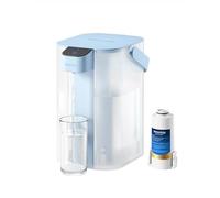 Waterdrop Jarra de filtro de agua eléctrica instantánea, 3,5 l, 3 meses, filtro de agua potable para exteriores, reduce el cloro, plomo, mercurio, PFAS, PFOA/PFOS, Azul Claro(con 1 filtro de 757L)