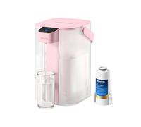 Waterdrop Jarra de filtro de agua eléctrica instantánea, 3,5 l, 3 meses, filtro de agua potable para exteriores, reduce el cloro, plomo, mercurio, PFAS, PFOA/PFOS, Rosa (con 1 filtro de 757L)
