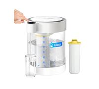 Waterdrop Jarra de filtro de agua eléctrica recargable de cristal, WD-ED12W 5,3 L, ablandador de agua, filtro de cal, 3 meses, dispensador instantáneo de filtro de agua, reduce el calcio, magnesio +
