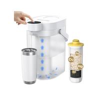 Waterdrop Jarra eléctrica de Filtro y Purificador de Agua, Filtrador de 5 Etapas de Larga Duración, Reduce más de 70 Contaminantes, Suaviza el Agua, Sistema de Filtración de Agua de Encimera