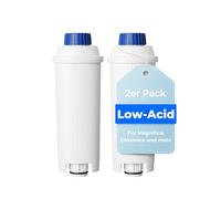 Waterdrop Low-Acid Filtro de Agua, Repuesto para De'Longhi®, Pack de 2 | El Filtro Contiene Bolas Cerámicas Alcalinas que Reducen la Acidez del Agua para un Sabor Más Suave y Equilibrado