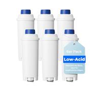 Waterdrop Low-Acid Filtro de Agua, Repuesto para De'Longhi®, Pack de 6 | El Filtro Contiene Bolas Cerámicas Alcalinas que Reducen la Acidez del Agua para un Sabor Más Suave y Equilibrado