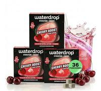 waterdrop® Microdrink Energy Drink, 90mg Cafeína y Vitaminas, sabor: CEREZA, 36 Pastillas Saborizantes Para Agua, Bebidas Sin Azúcar, Sabores Agua y Refresco Instantaneo