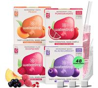 waterdrop® Microdrink Set Mix Clásico, 48 Pastillas Saborizantes Para Agua, Bebidas 4 Sabores Afrutados Sin Azúcar, baja en calorías y con vitaminas, Bebida Instantánea, Polvo de Hidratación