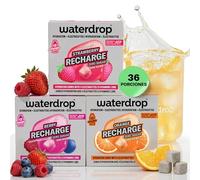waterdrop® Microlyte Mix - 36 Cubos Electrolitos Sin Azúcar & Sales Minerales para Deporte - Bebida Isotónica Hidratación & Recuperación - Magnesio, Calcio & Zinc - Naranja, Fresa & Arándano - Vegano