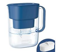 Waterdrop PT-07C Lucid Jarra Filtro Agua, 3,5L, Filtro 3 Meses, 200 Galones | Certificado NSF, Vida Filtro 3X Más Larga, Mejora Sabor Café y Té, Reduce PFOA/PFOS, Cloro y Más, Sin BPA, Azul Clásico