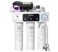 Waterdrop T3-M Sistema de Ósmosis Inversa con Remineralización, Certificado NSF/ANSI 372, Filtro de Agua RO de 9 Etapas sin Tanque de 450 GPD, Relación Agua Pura-Desagüe de 2:1