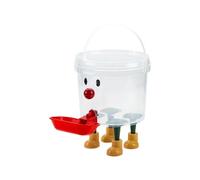 Waterer desenchufado para perros y gatos - Dispensador de gran capacidad 3L/8L/10L, diseño portátil anti-derrame, barril transparente PP de alimenticio + Red Bowl, Hogar/Oficina/Patio