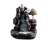 Waterfall Incense Burner - 3.54 Inch Resin Backflow Tower | Aromatherapy Fountain For Relaxation | Creative Sandalwood Censer For Bedroom Yoga. 9x9cm, Handcrafted, Gift, Meditation Home Decor.